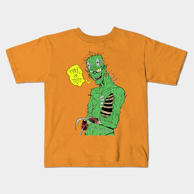 Trick or Treat Kids T-Shirt by Johnny Skulls Designs 